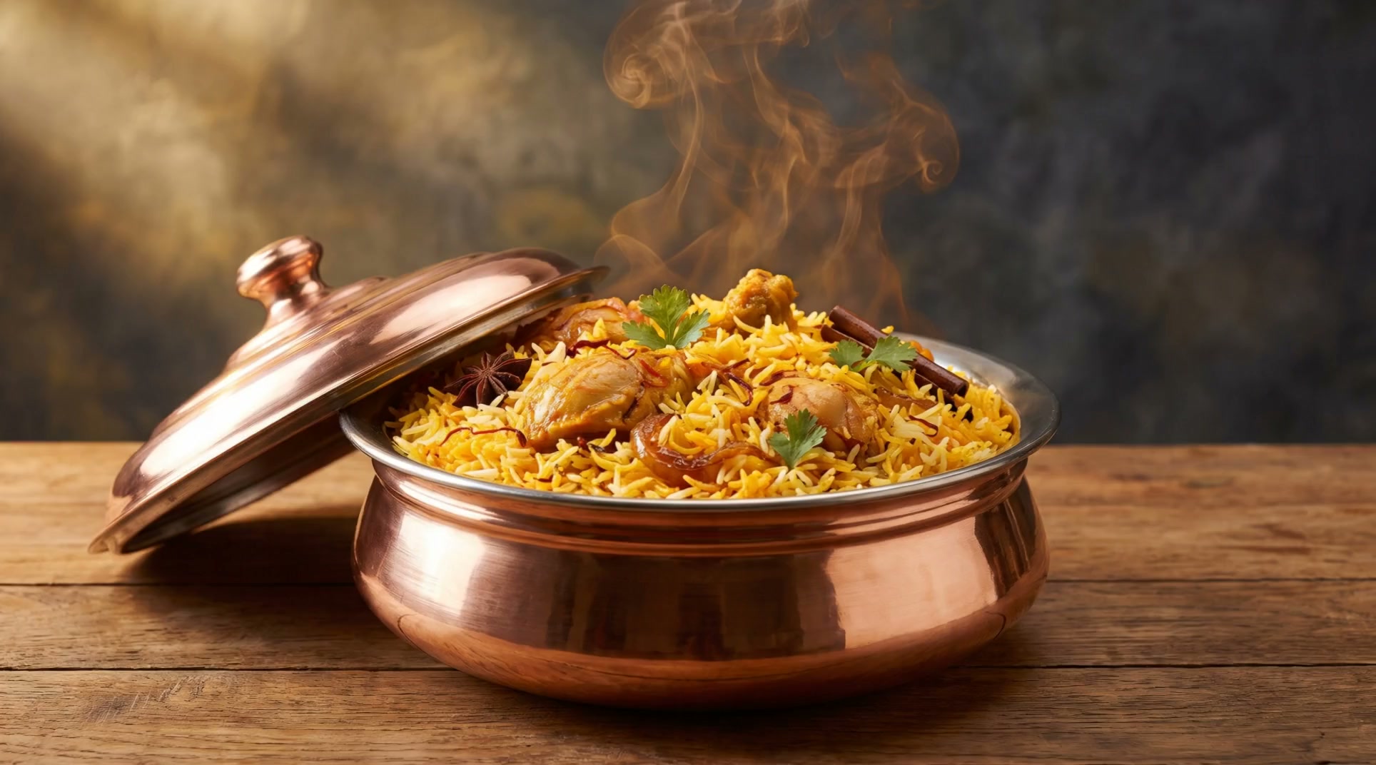 Biryani, saffron rice with chicken